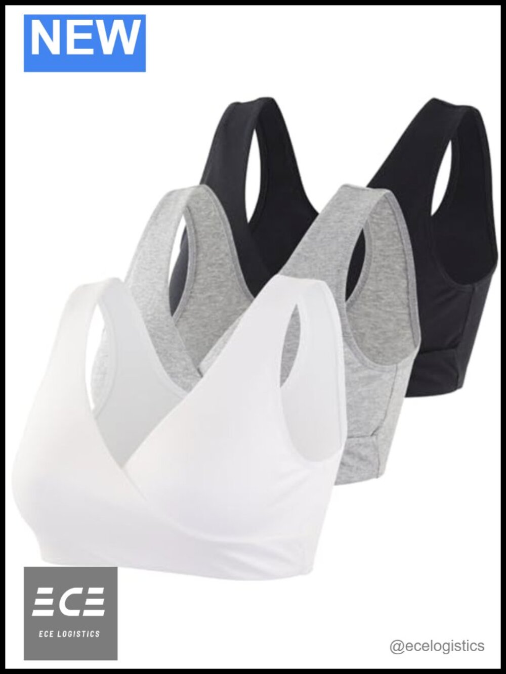 Cotton Wireless Sleep Bra for Nursing Maternity Racerback Pull-On